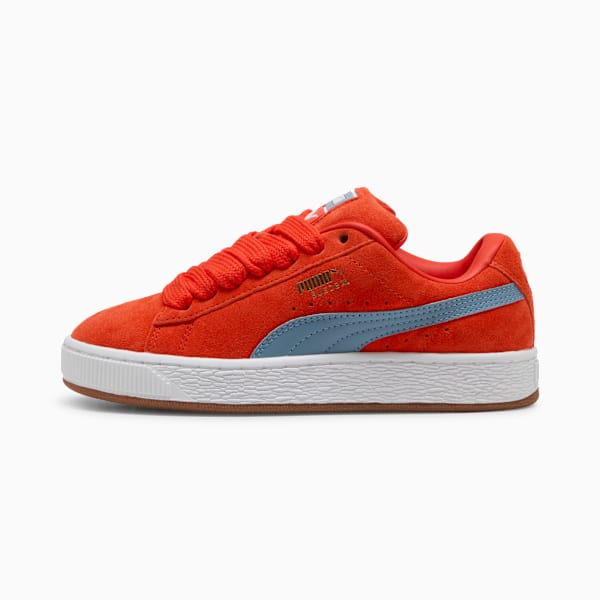 Suede XL Youth Sneakers, Fierce Red-Cool Blue, large-ZAF