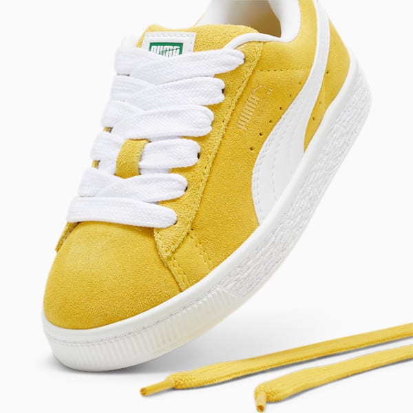 Suede XL Kids' Sneakers, Fresh Pear-PUMA White, large-MEX