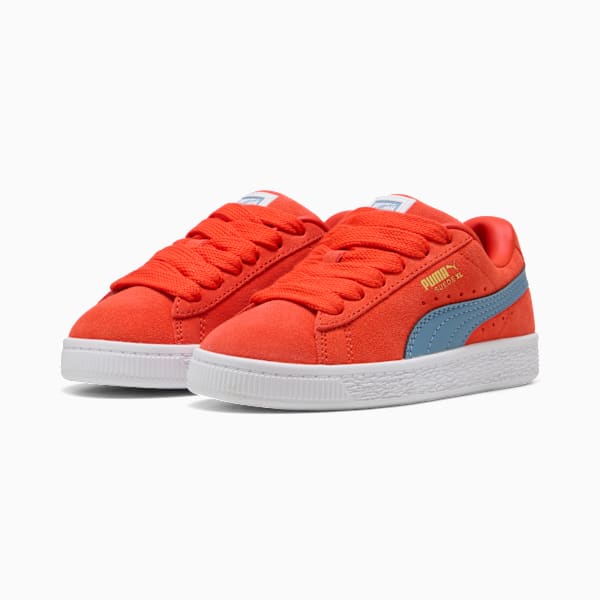 Suede XL Kids' Sneakers, Fierce Red-Cool Blue, large-ZAF