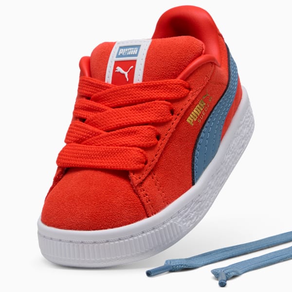 Suede XL Toddlers' Sneakers, Fierce Red-Cool Blue, large-ZAF