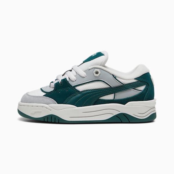 Tenis para niños mayores PUMA-180, Feather Gray-Dark Myrtle, large-MEX