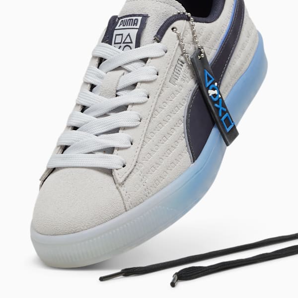 PUMA x PLAYSTATION Suede Youth Sneakers, Glacial Gray-New Navy, large-ZAF
