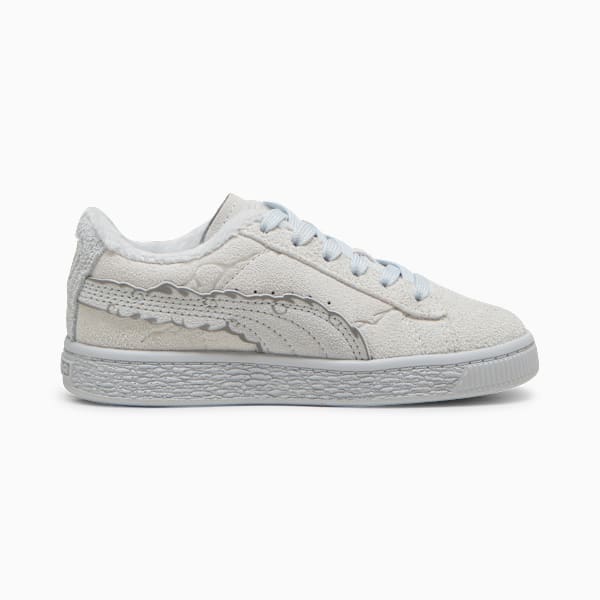 PUMA x ONE PIECE Suede Straw Hat Luffy Little Kids' Sneakers, Feather Gray-Platinum Gray, large-MEX