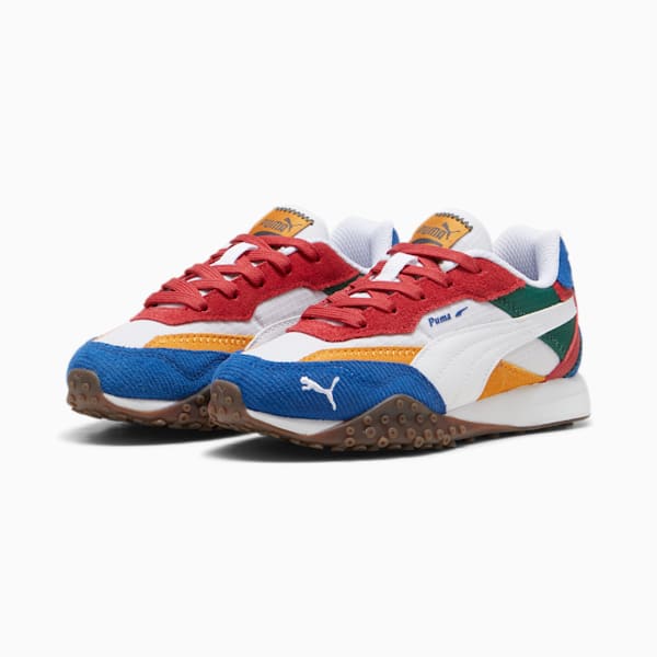 Zapatillas infantiles Blktop Rider Multicolour, PUMA White-Club Red, large-ARG