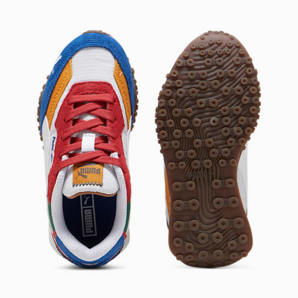 Zapatillas infantiles Blktop Rider Multicolour, PUMA White-Club Red, large-ARG