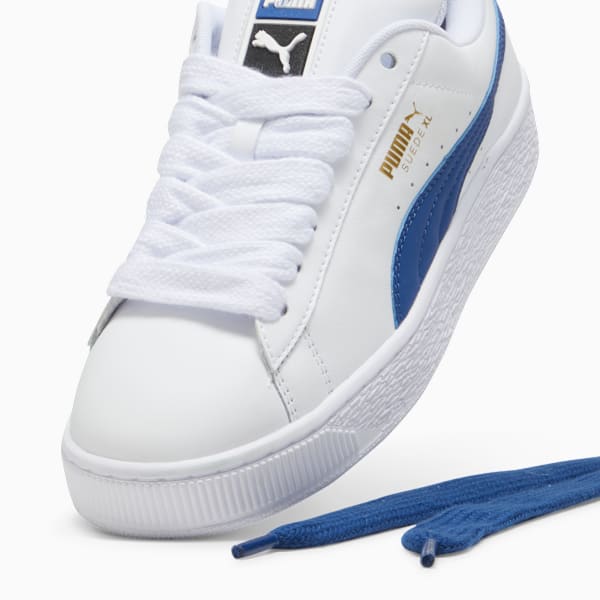 Suede XL Leather Sneakers Unisex, PUMA White-Clyde Royal, large-ZAF
