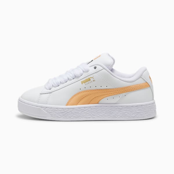 Suede XL Leather Sneakers Unisex, PUMA White-Peach Fizz, large-ZAF