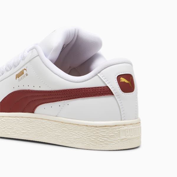Suede XL Leather Sneakers, PUMA White-Intense Red, large-MEX