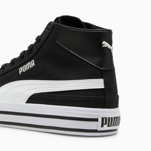 Court Classic Formstrip Mid Unisex Sneakers, PUMA Black-PUMA White, large-MEX