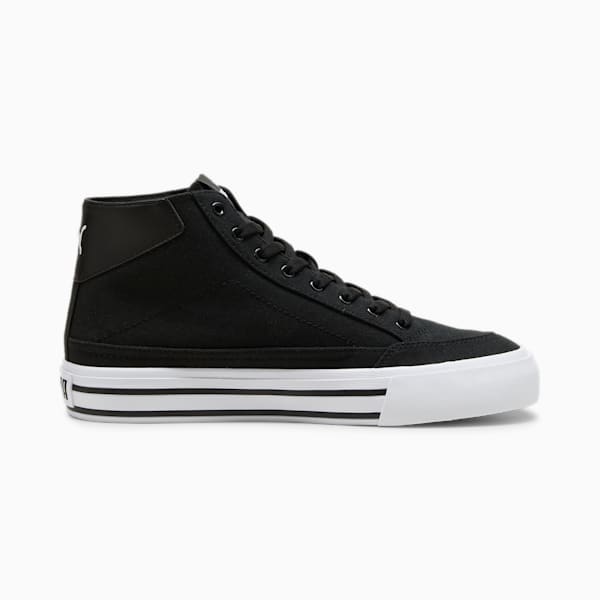 Court Classic Formstrip Mid Unisex Sneakers, PUMA Black-PUMA White, large-MEX