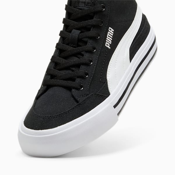 Court Classic Formstrip Mid Unisex Sneakers, PUMA Black-PUMA White, large-MEX