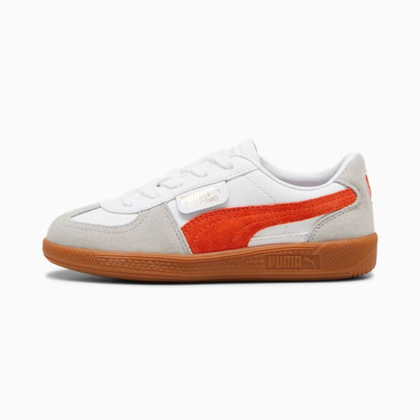 Palermo Leather Sneakers Kids, PUMA White-Redmazing-Gum, large-ZAF