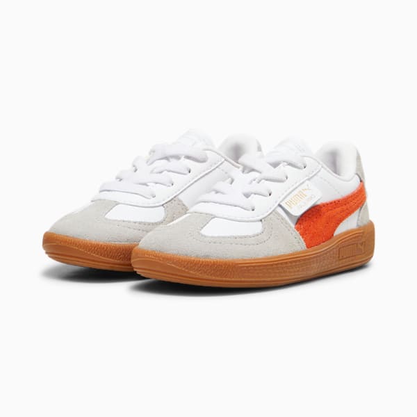 Palermo Leather Toddlers' Sneakers, PUMA White-Redmazing-Gum, large-MEX