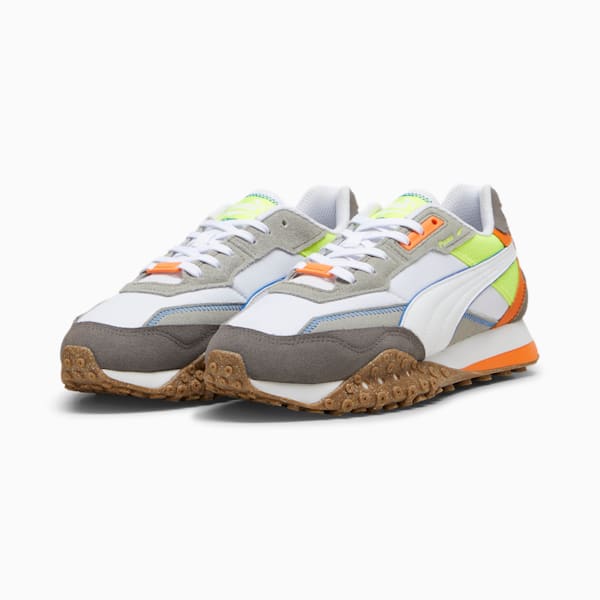 Blktop Rider Vibrant Sneakers Unisex, PUMA White-Electric Lime, large-ZAF
