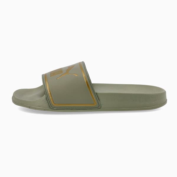 Poolcat Slides Women, Lux Army-PUMA Gold, large-ZAF