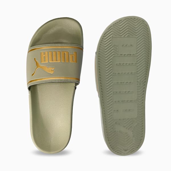 Poolcat Slides Women, Lux Army-PUMA Gold, large-ZAF
