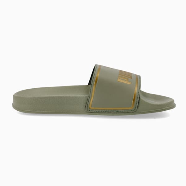 Poolcat Slides Women, Lux Army-PUMA Gold, large-ZAF