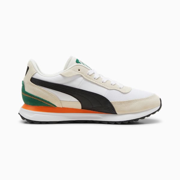 Road Rider Suede Sneakers, Warm White-PUMA Black, large-ZAF