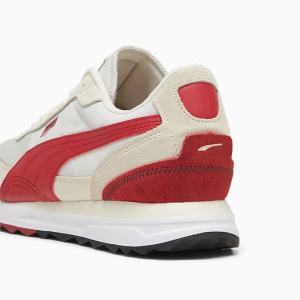 Road Rider Suede Sneakers, Vapor Gray-Club Red, large-ZAF