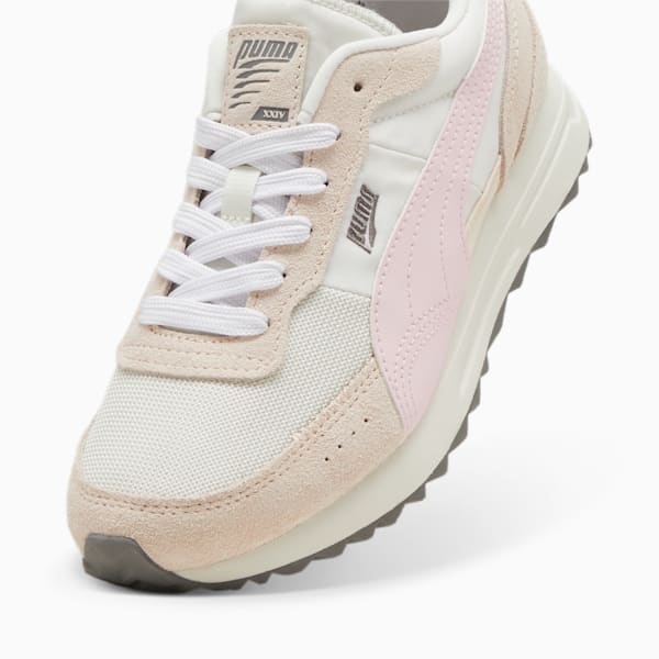 Road Rider Suede Sneakers, Warm White-Whisp Of Pink, large-ZAF