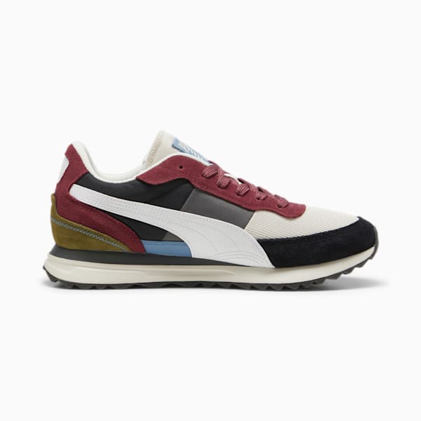 Road Rider Suede Sneakers, Alpine Snow-PUMA White, large-ZAF