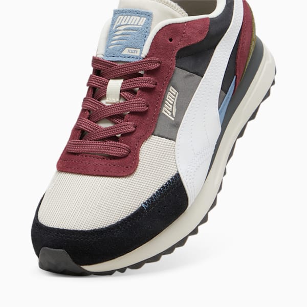 Road Rider Suede Sneakers, Alpine Snow-PUMA White, large-ZAF