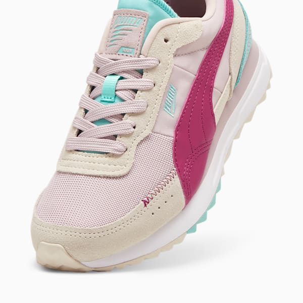 Road Rider Suede Sneakers, Mauve Mist-Magenta Gleam, large-ZAF