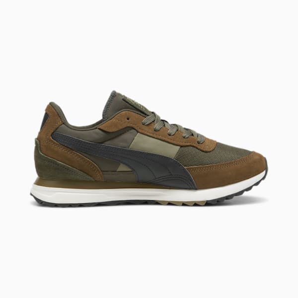 Road Rider Suede Sneakers, PUMA Olive-Wild Willow, large-ZAF