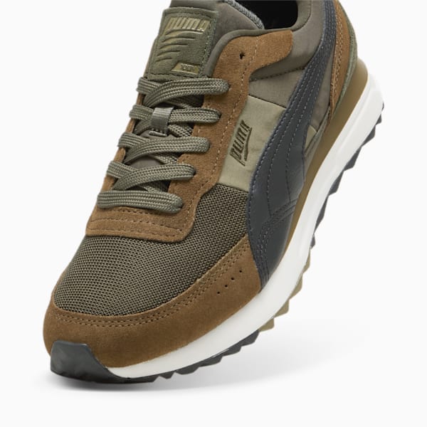 Road Rider Suede Sneakers, PUMA Olive-Wild Willow, large-ZAF