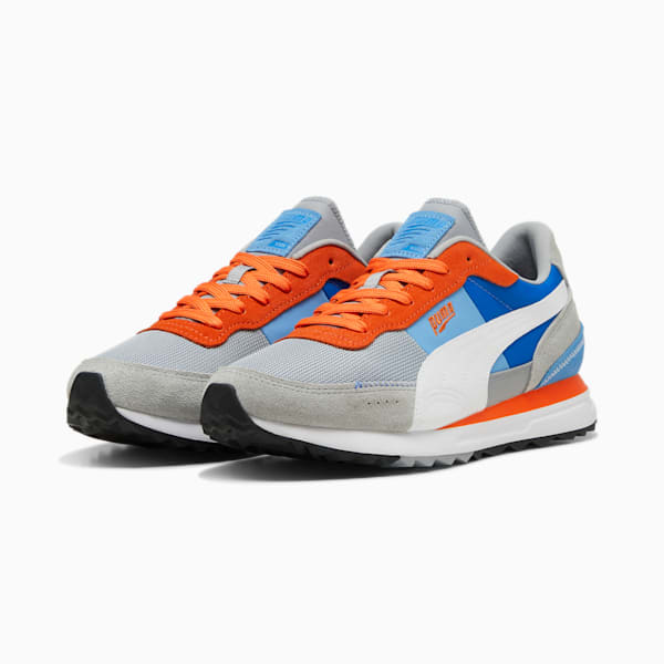 Road Rider Suede Sneakers, Cool Mid Gray-Bluemazing, large-ZAF