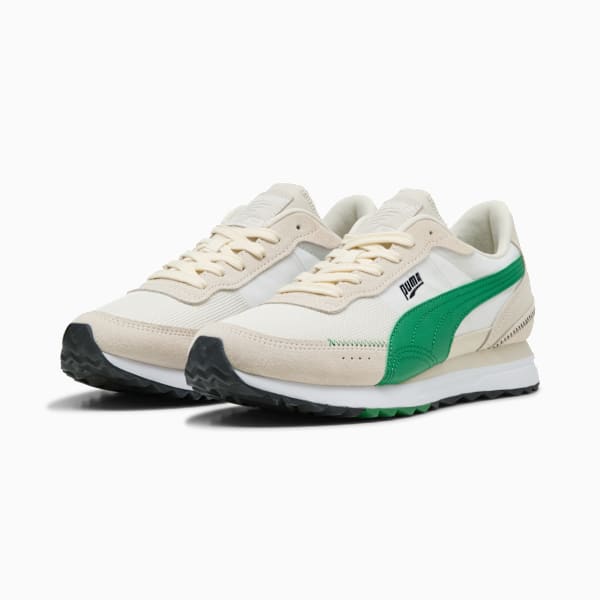 Road Rider Suede Sneakers, Warm White-Archive Green, large-ZAF