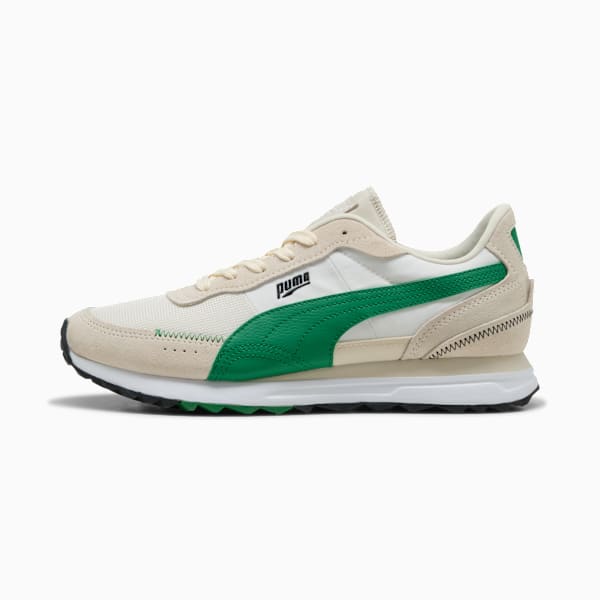 Road Rider Suede Sneakers, Warm White-Archive Green, large-ZAF