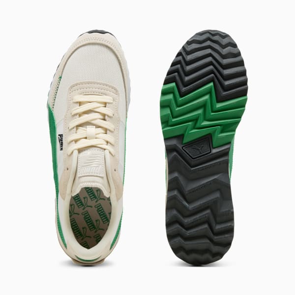 Road Rider Suede Sneakers, Warm White-Archive Green, large-ZAF