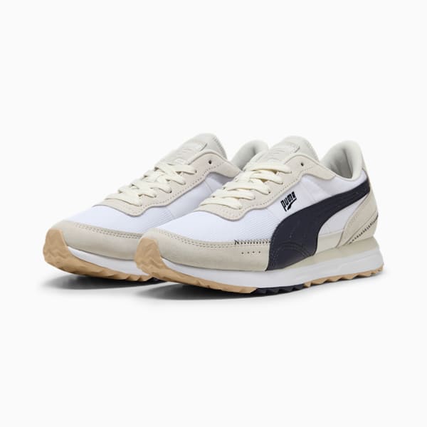 Road Rider Suede Sneakers, PUMA White-New Navy, large-ZAF