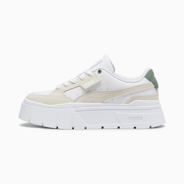 Zapatillas para mujer Mayze Stack Luxe, Warm White-PUMA White, large-ARG