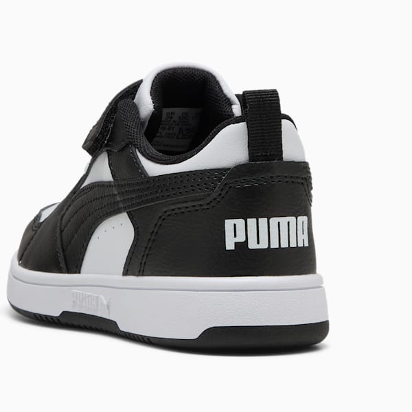 Puma Rebound V6 Lo Kids' Sneakers, PUMA White-PUMA Black, large-MEX