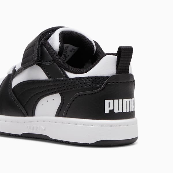 Tenis para infantes PUMA Rebound V6 Lo, PUMA White-PUMA Black, large-MEX