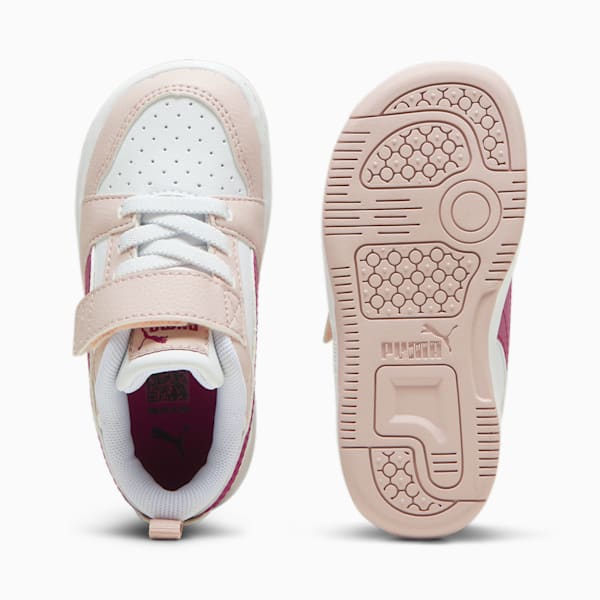 Tenis para infantes PUMA Rebound V6 Lo, Mauve Mist-Magenta Gleam-PUMA White, large-MEX
