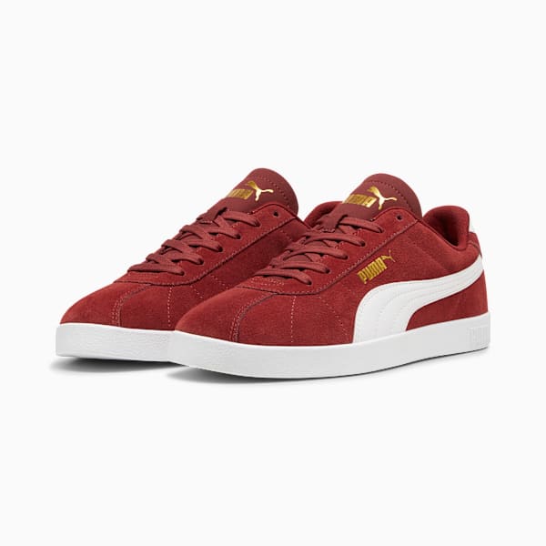 Zapatillas PUMA Club II Gamuza, Intense Red-PUMA White-PUMA Gold, large-ARG