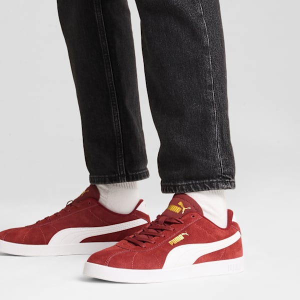 Zapatillas PUMA Club II Gamuza, Intense Red-PUMA White-PUMA Gold, large-ARG