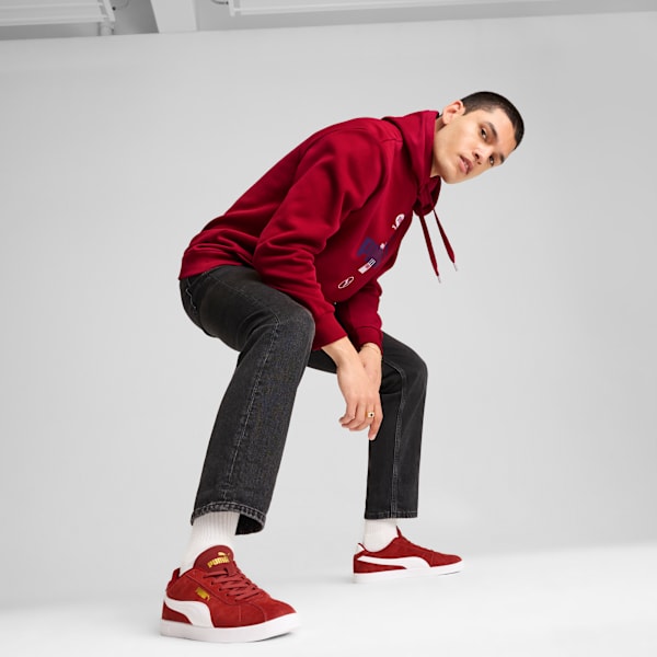 Zapatillas PUMA Club II Gamuza, Intense Red-PUMA White-PUMA Gold, large-ARG