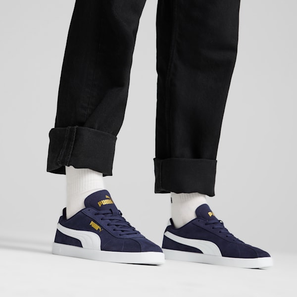 PUMA Club II Suede Sneakers Unisex, PUMA Navy-PUMA White-PUMA Gold, large-ZAF