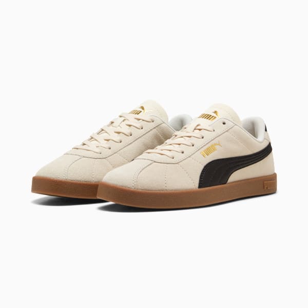 PUMA Club II Suede Sneakers Unisex, Alpine Snow-PUMA Black-PUMA Gold, large-ZAF