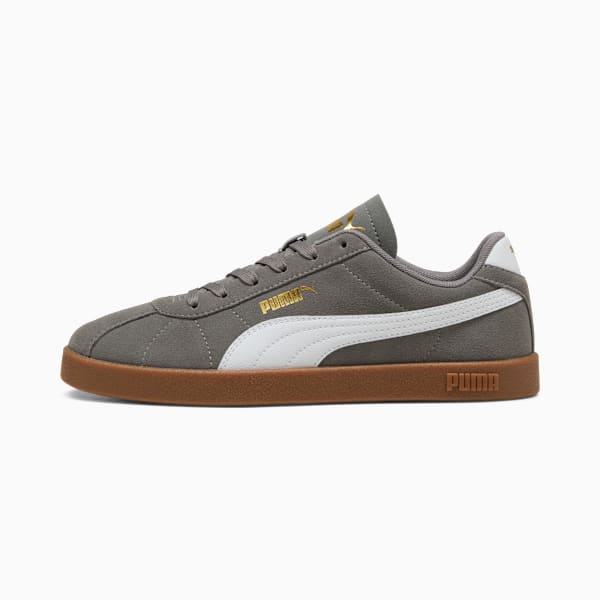 PUMA Club II Suede Sneakers Unisex, Cast Iron-PUMA White, large-ZAF