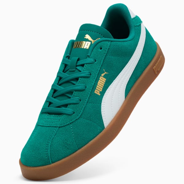 PUMA Club II Suede Sneakers Unisex, Wild Green-PUMA White-PUMA Gold, large-ZAF