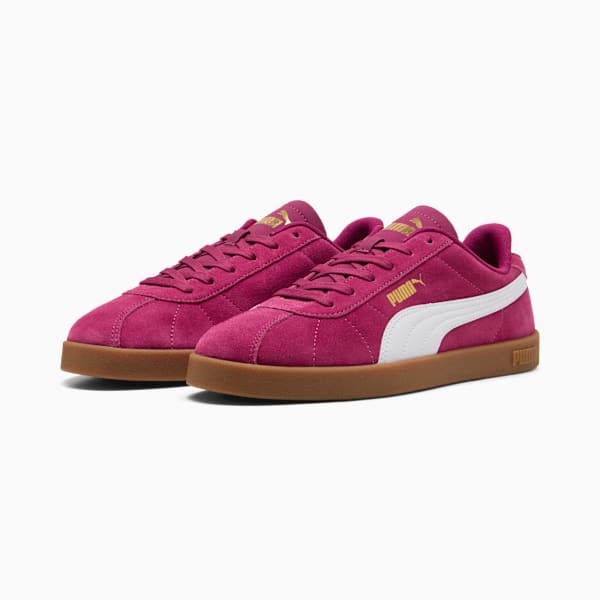 PUMA Club II Suede Sneakers Unisex, Berry-PUMA White-PUMA Gold, large-ZAF