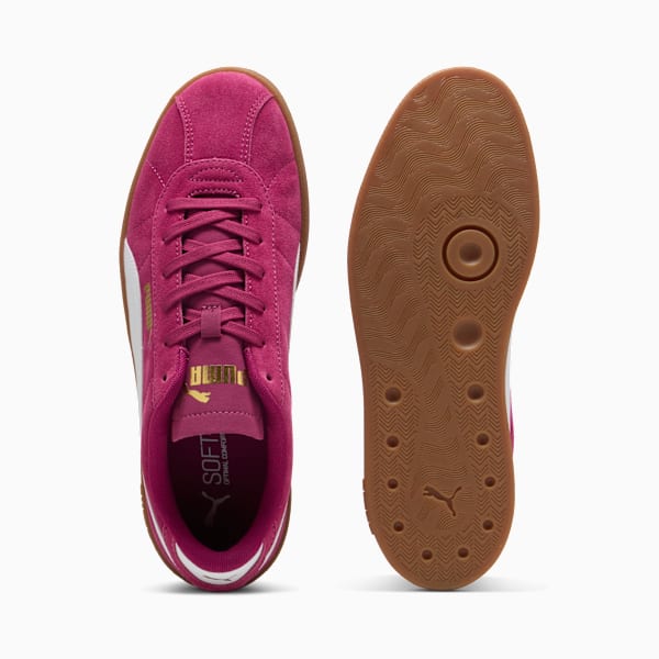 PUMA Club II Suede Sneakers Unisex, Berry-PUMA White-PUMA Gold, large-ZAF