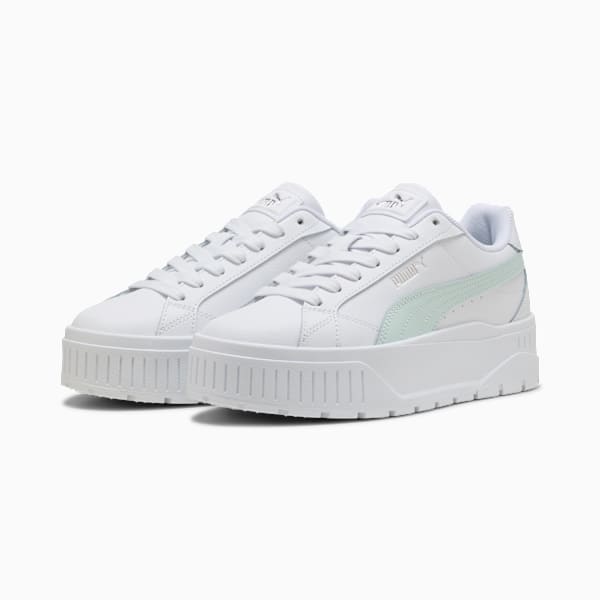 Zapatillas Karmen II Cuero para mujer, PUMA White-Peaceful Blue, large-ARG