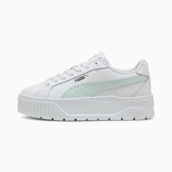 Zapatillas Karmen II Cuero para mujer, PUMA White-Peaceful Blue, large-ARG