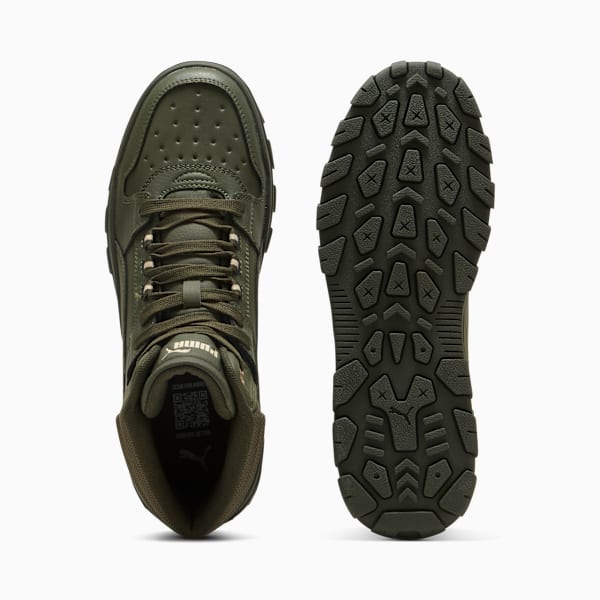 Rebound Abrupt Sneakers Unisex, Canvas-Dark Olive-PUMA White, large-ZAF